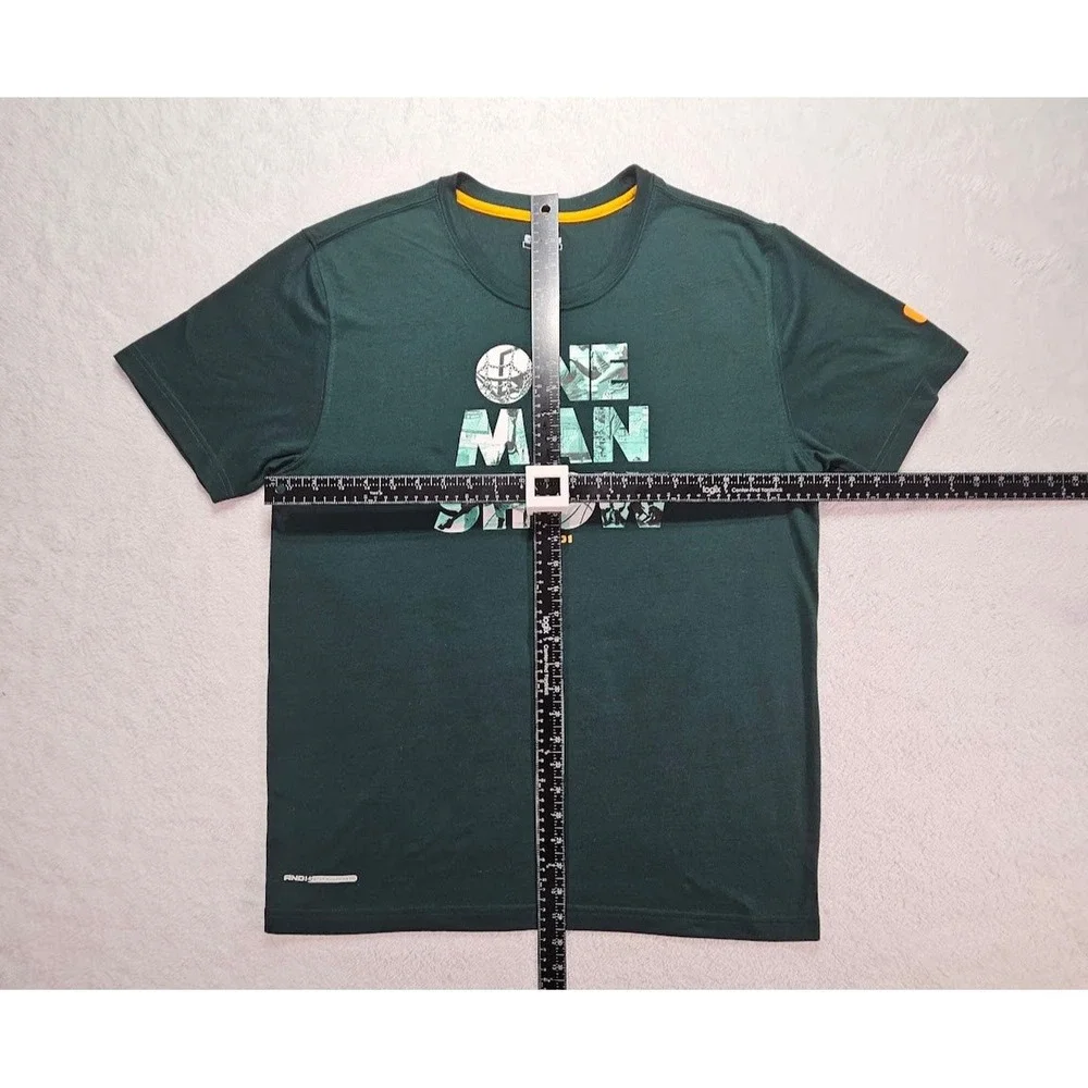 AND1 Mens One Man Show Graphic Basketball T-Shirt Green‎ Large Short Sleeve Tee